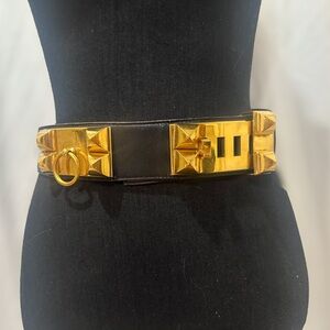 Hermes Gold and Black Belt